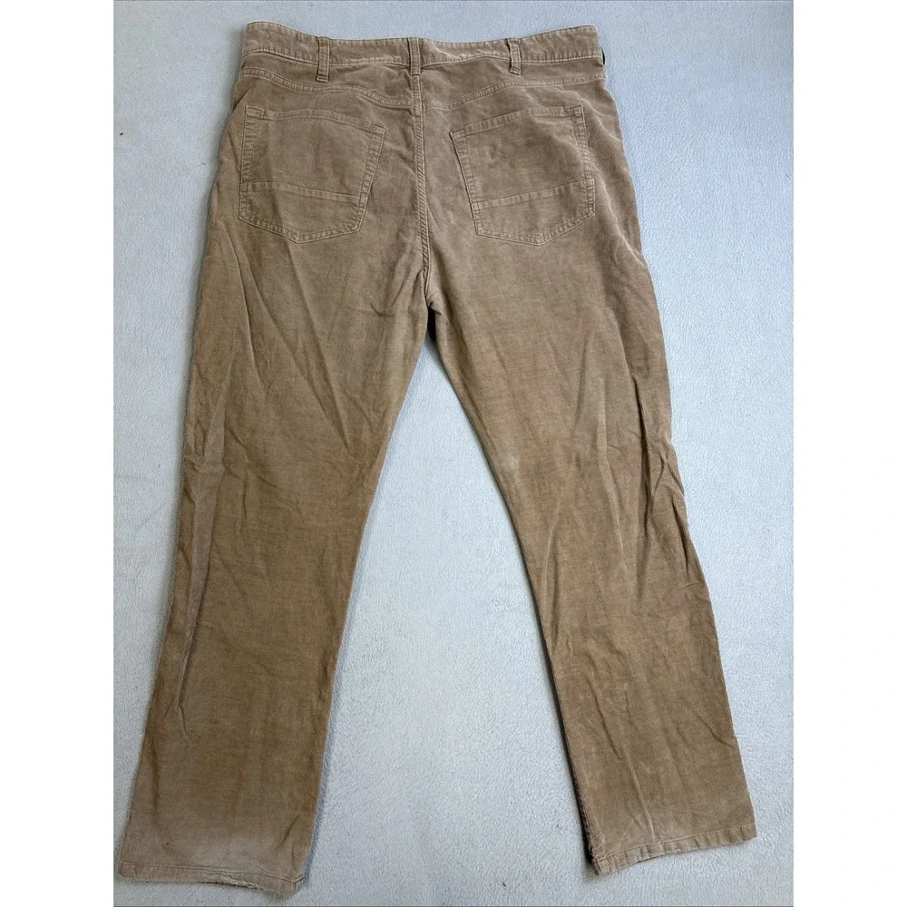 Nautica Pants Men's Size 38x32‎ Brown Corduroy Straight Fit Stretch Casual